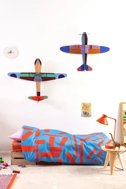 Wanddeko Papier 'Vintage-Papierflugzeug'