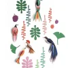 Wanddeko Papier 'Vogel-Set'