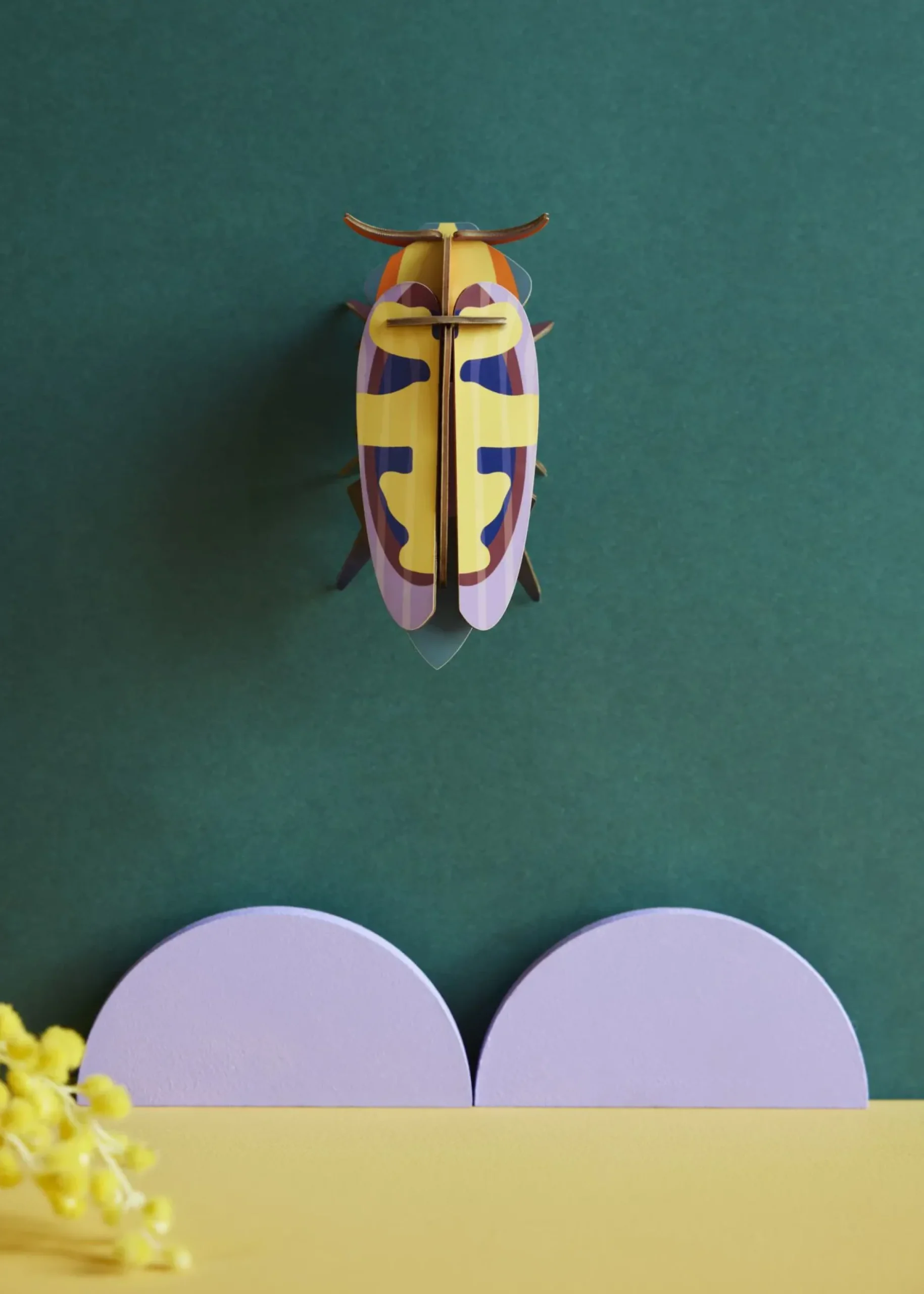 Wanddeko Papier 'Zitronenkäfer'