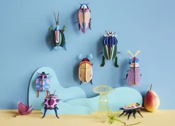 Wanddeko Papier 'Zitronenkäfer'