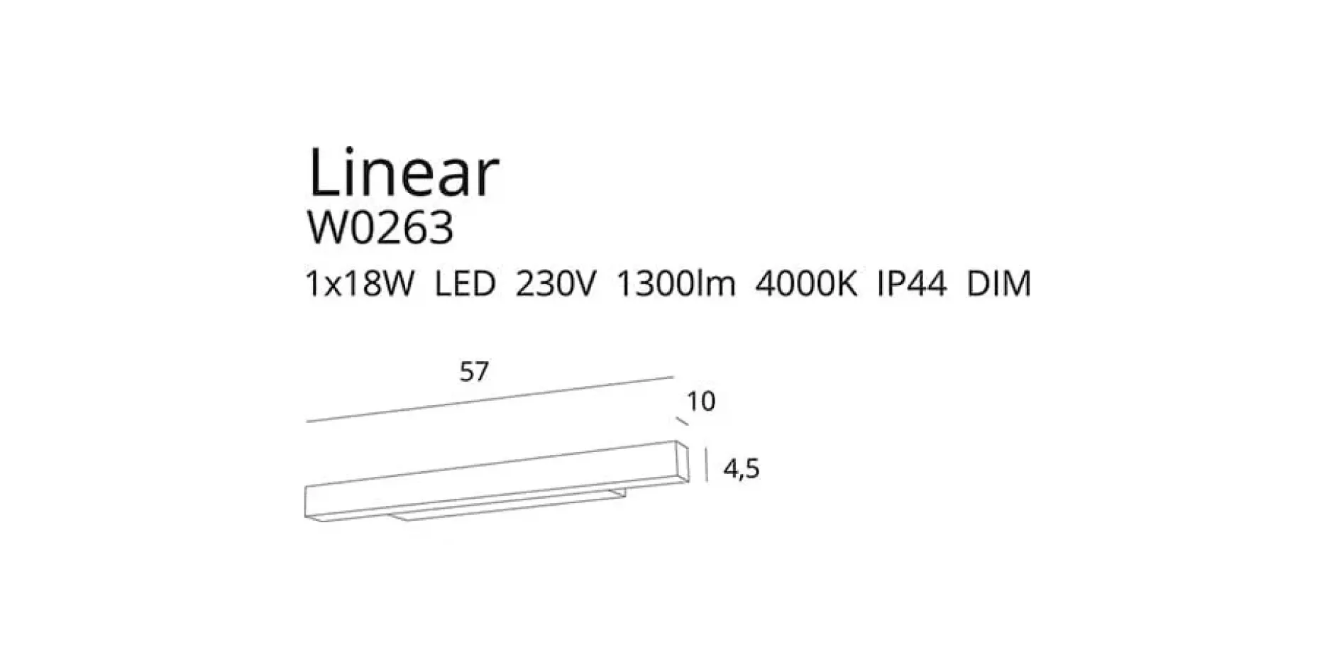 Wandleuchte 'Linear 1W'