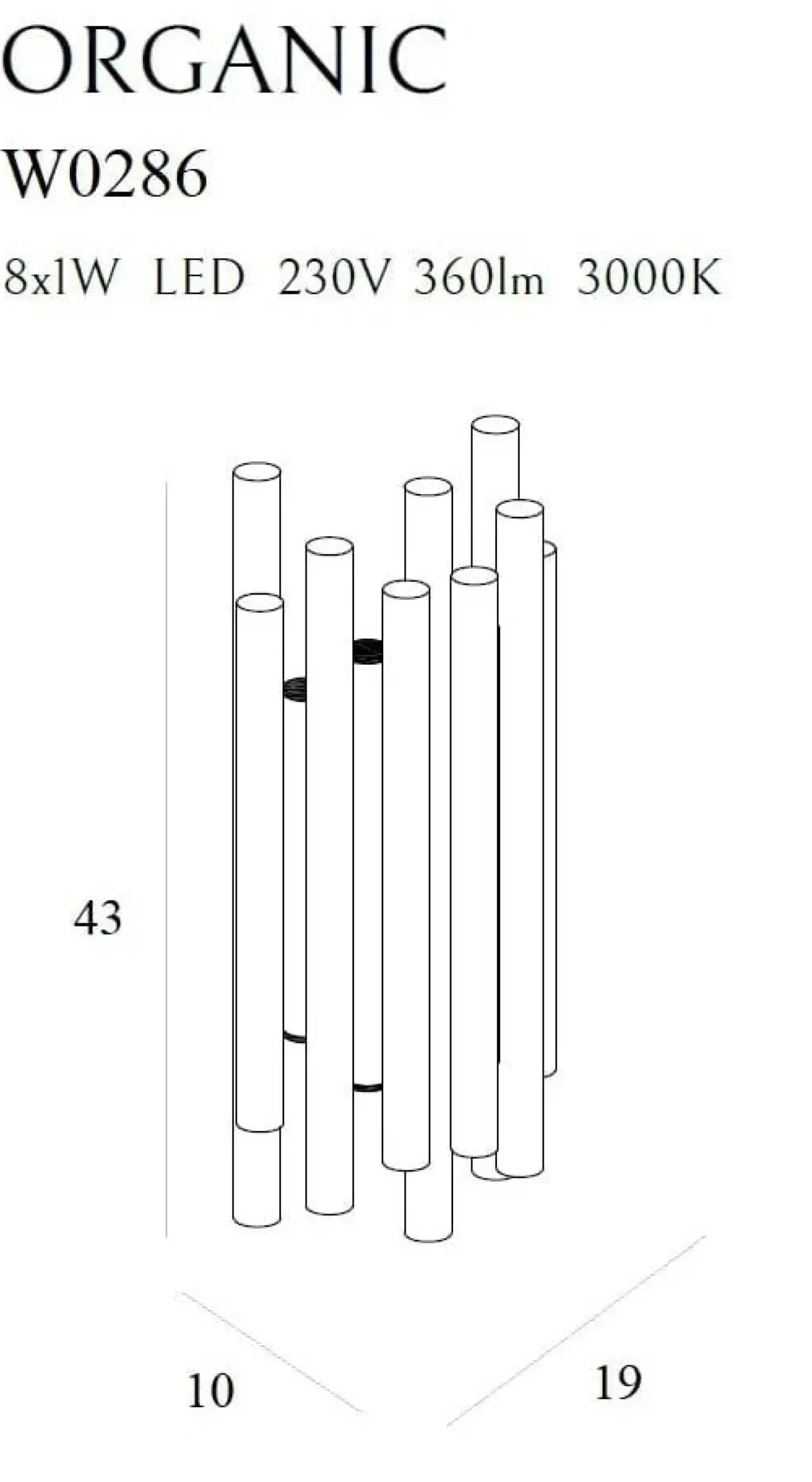 Wandleuchte 'Organic 1'