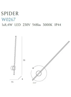 Wandleuchte 'Spider 1'