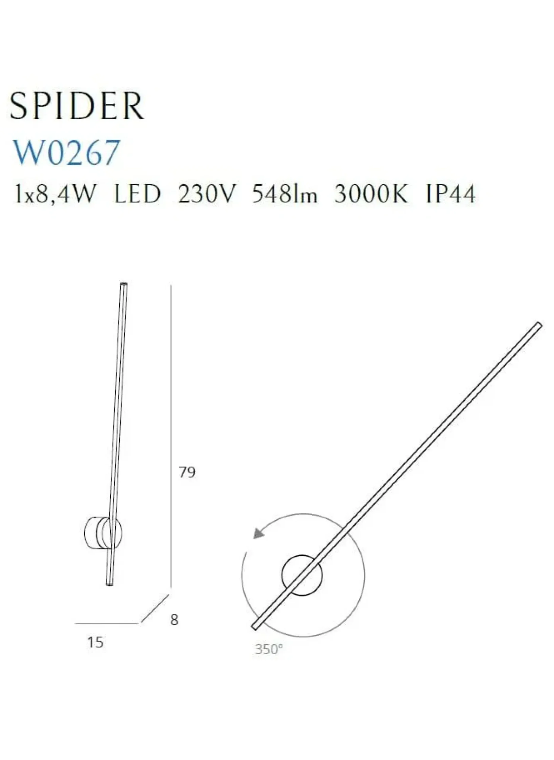 Wandleuchte 'Spider 1'