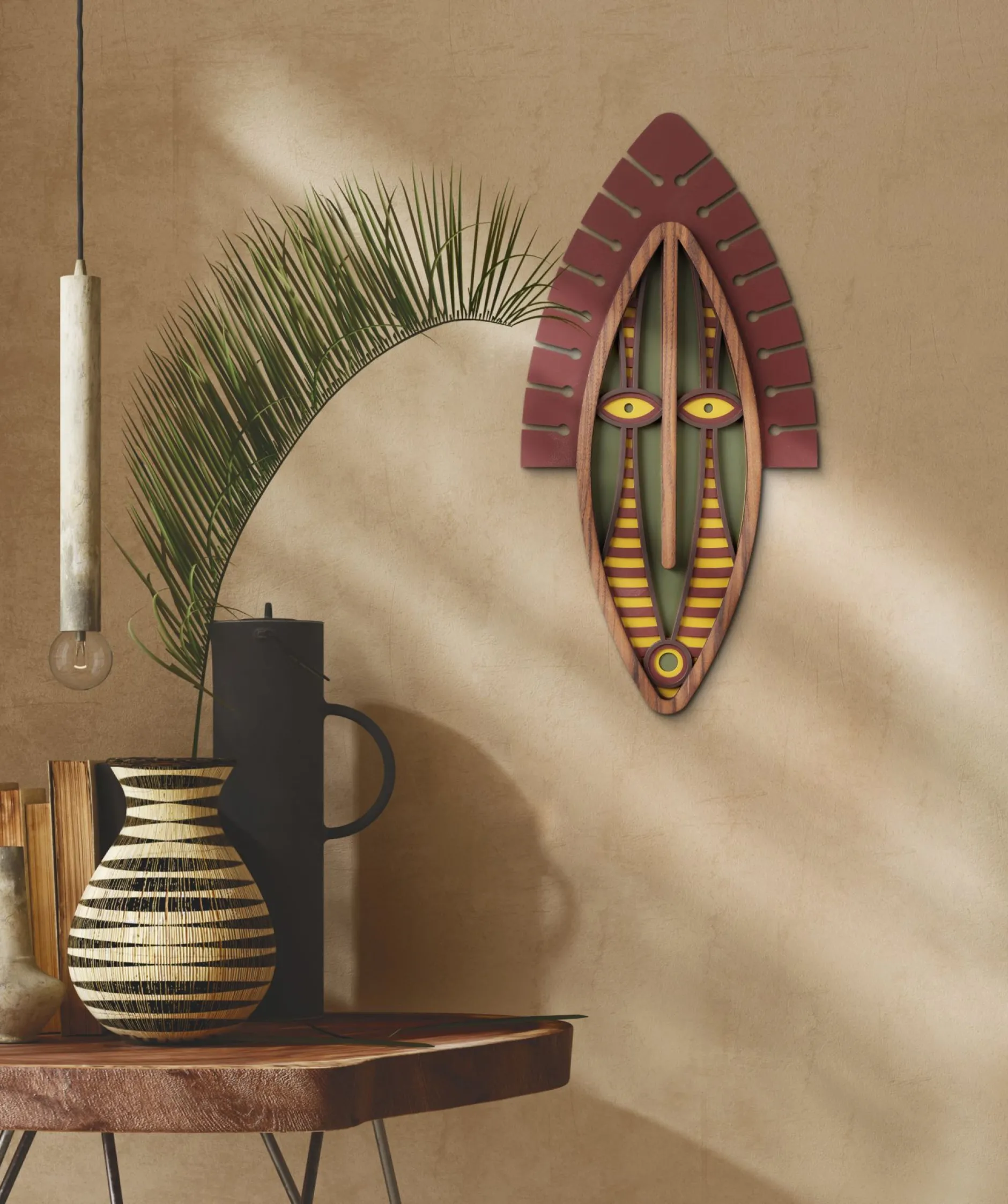 Wandmaske 'Modern African Mask #41'