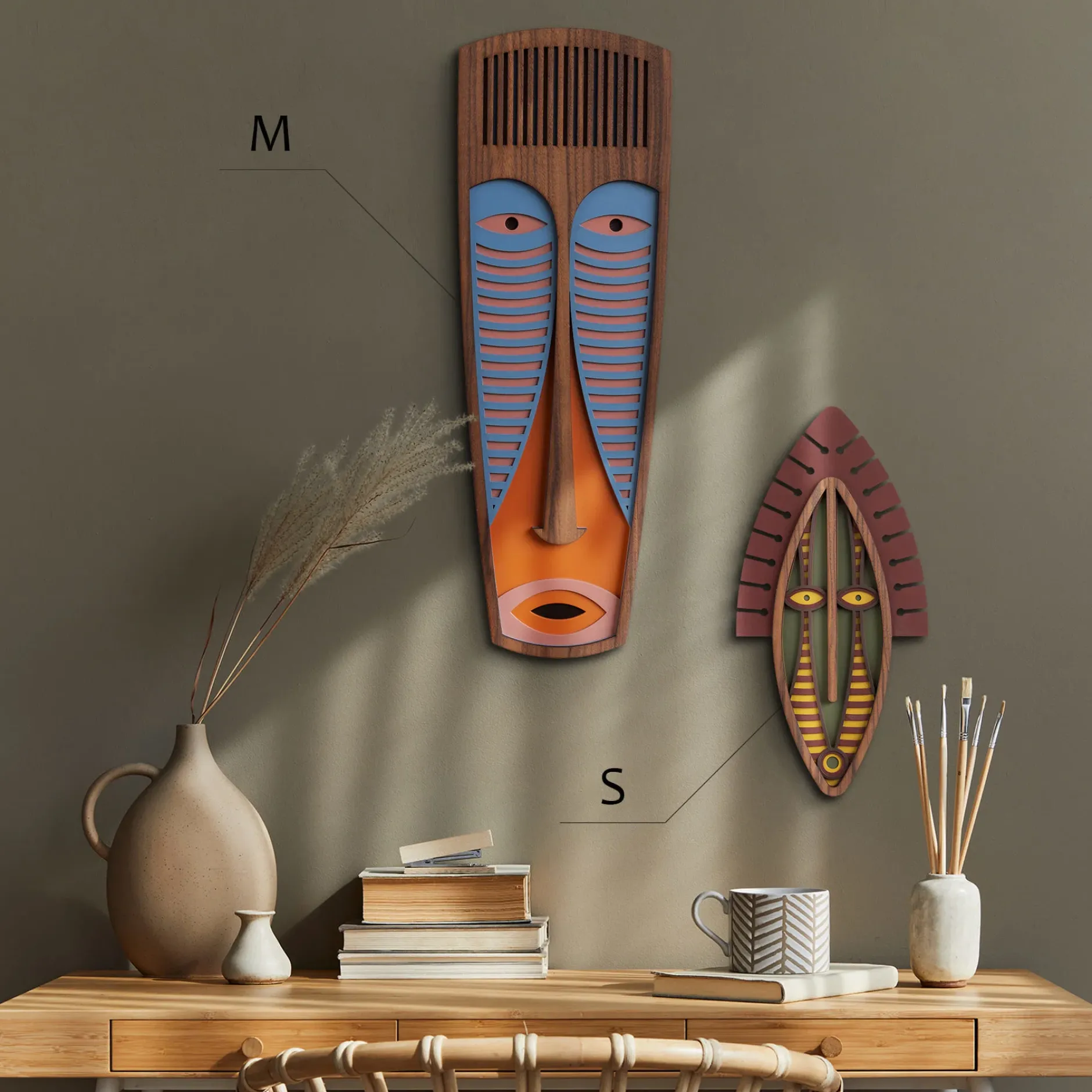 Wandmaske 'Modern African Mask #42'