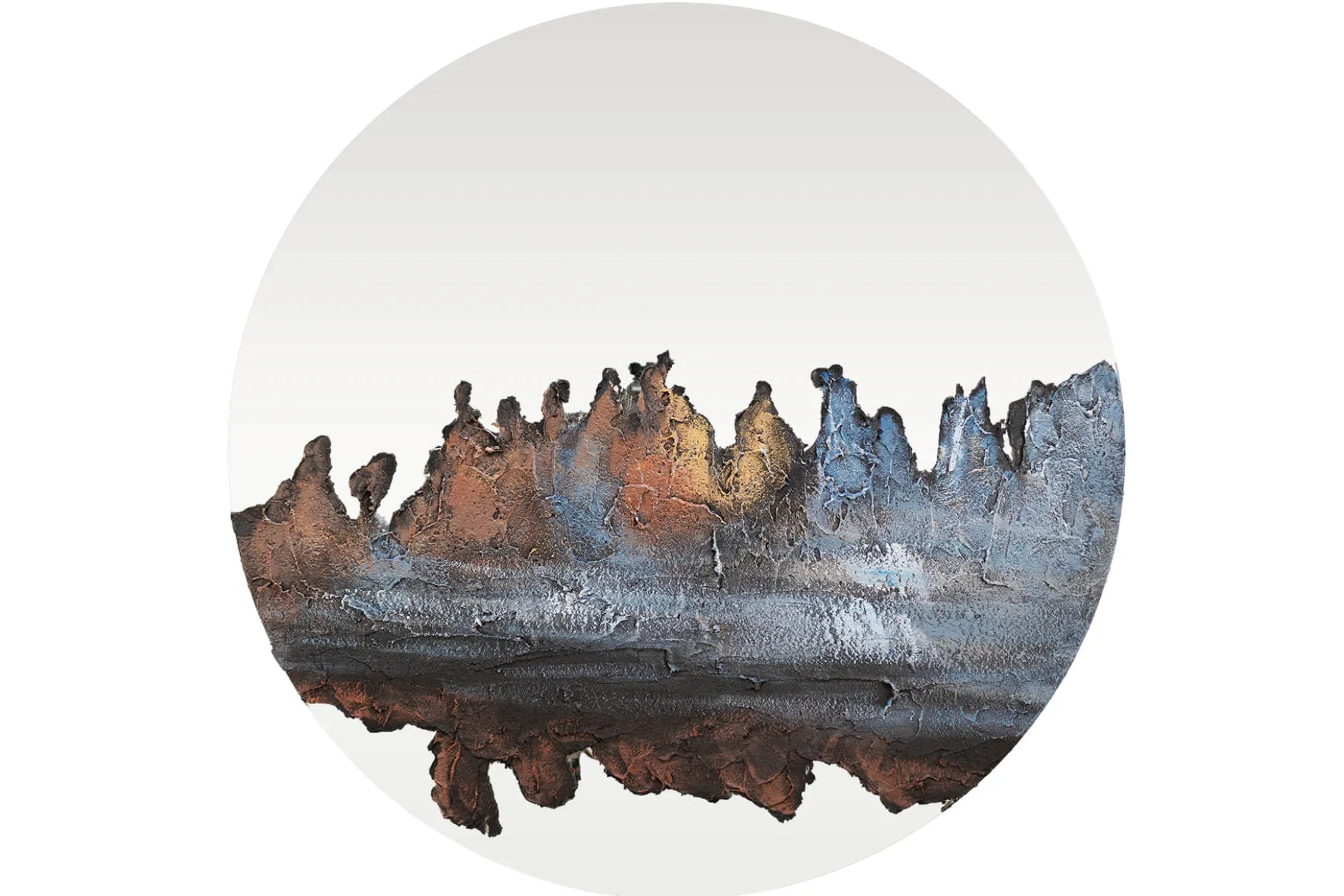 Wandspiegel 'Majestätische Gipfel' 60x60x2cm