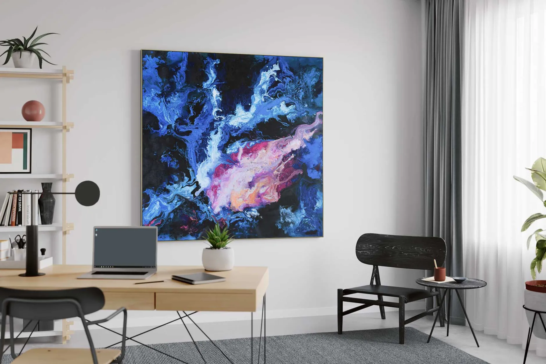 XXL Gemälde 'Andromeda' | Handgemaltes Unikat