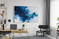 XXL Gemälde 'Blue Thunder' | Handgemaltes Unikat