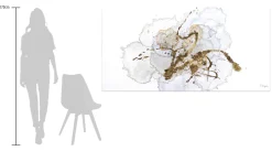 XXL Gemälde 'Goldener Blütenzauber' | Handgemaltes Unikat