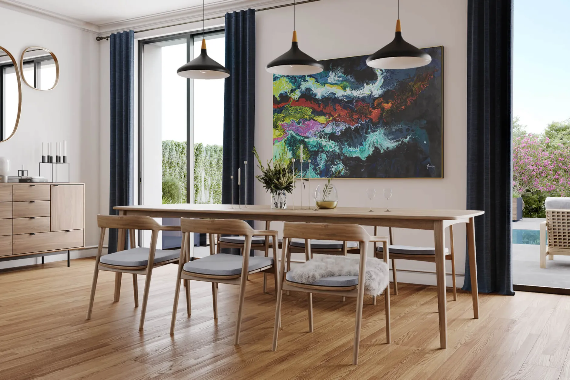XXL Gemälde 'Iridescent Ore' | Handgemaltes Unikat