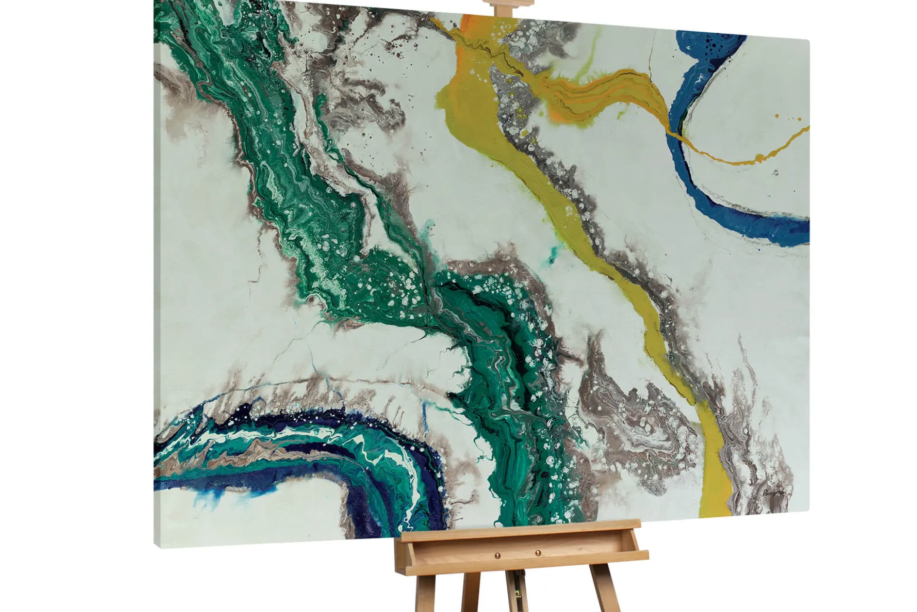 XXL Gemälde 'Liquid Marble' | Handgemaltes Unikat