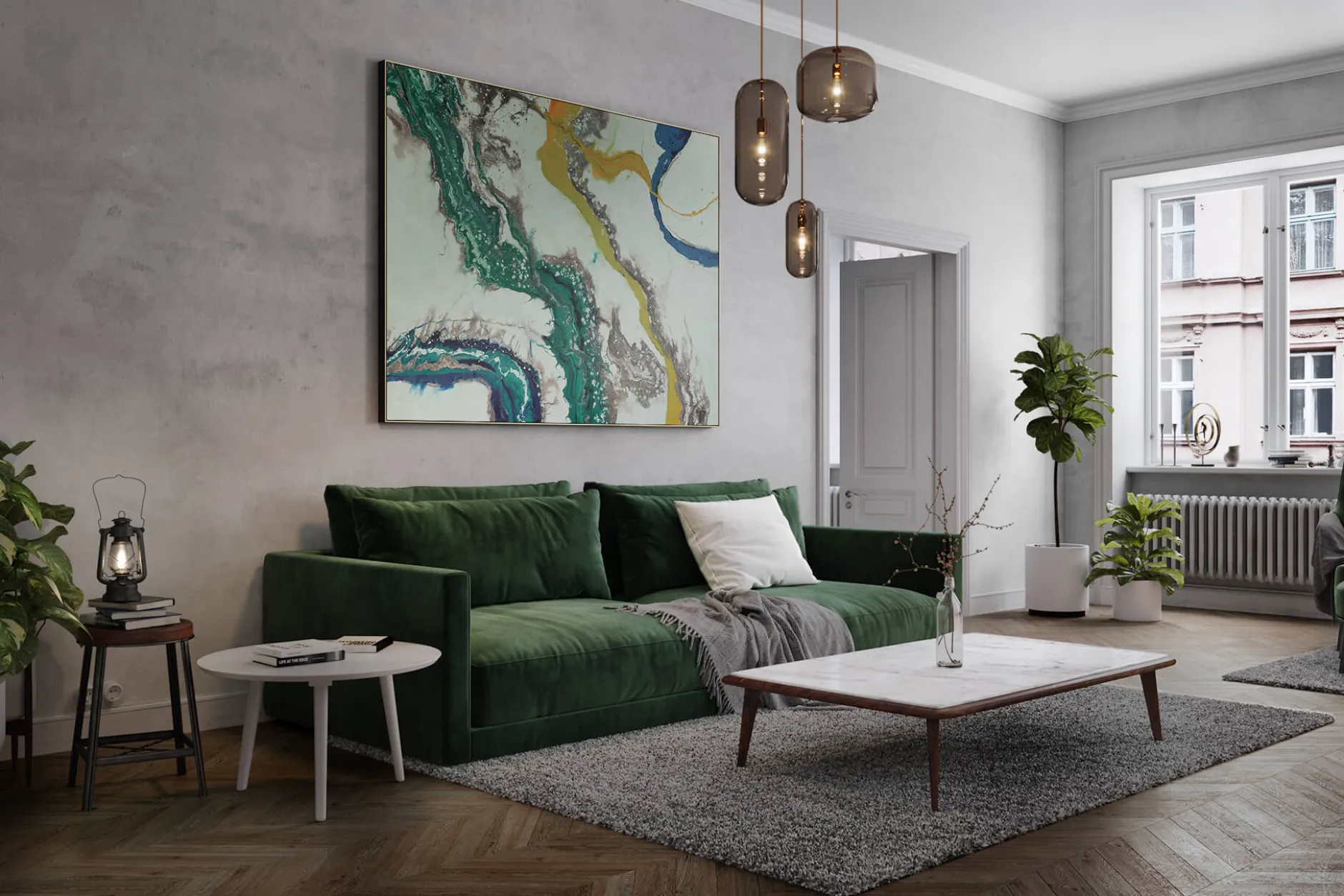 XXL Gemälde 'Liquid Marble' | Handgemaltes Unikat