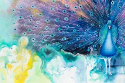 XXL Gemälde 'Peacock blue' | Handgemaltes Unikat
