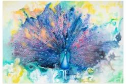 XXL Gemälde 'Peacock blue' | Handgemaltes Unikat