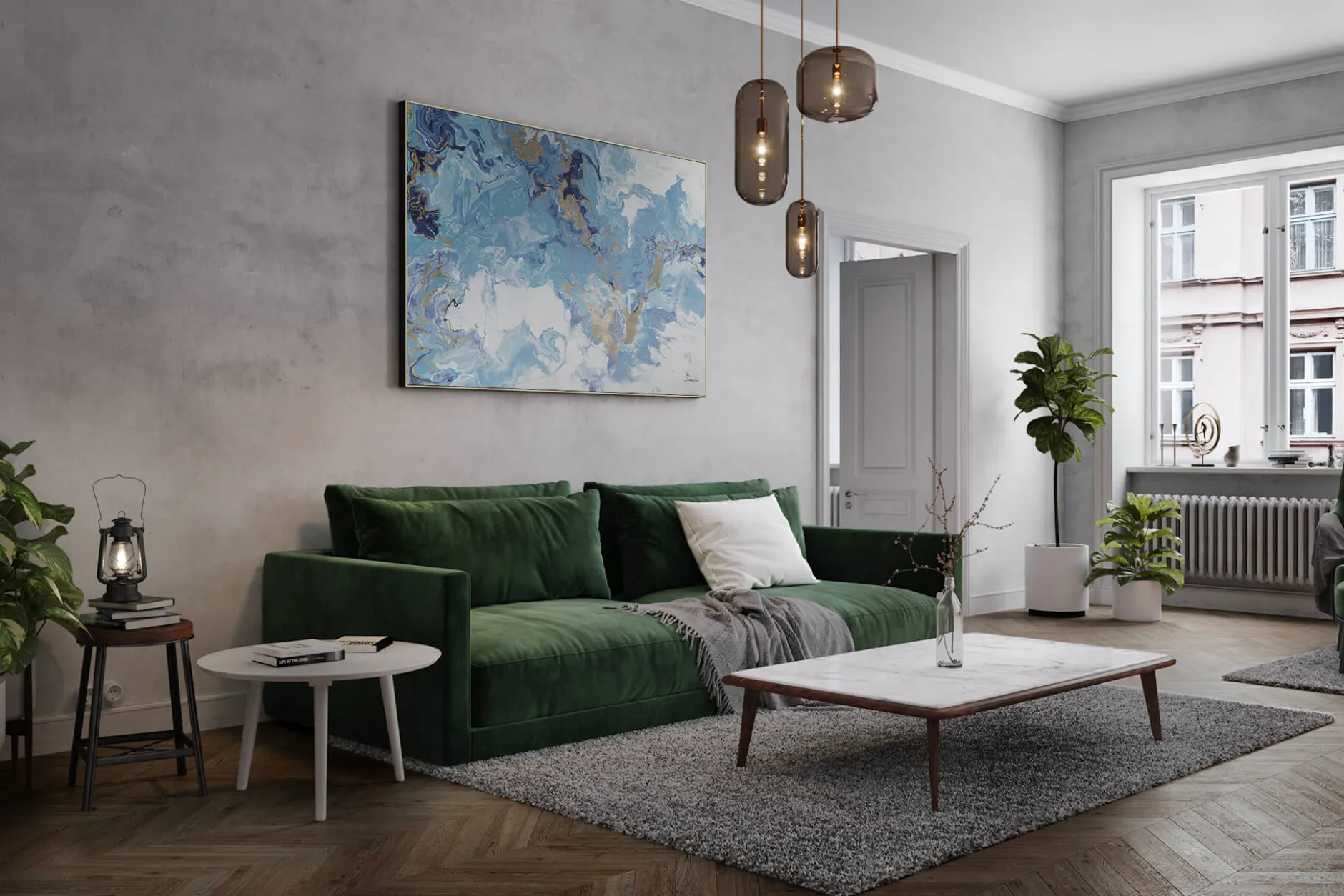 XXL Gemälde 'Sinnliche Melancholie' | Handgemaltes Unikat