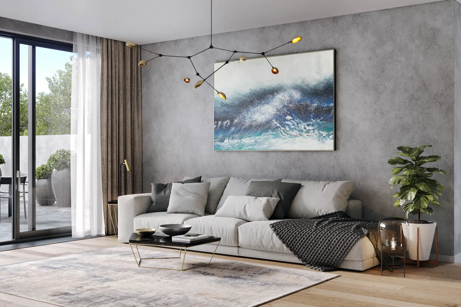 XXL Gemälde 'The Ocean Waves at Me' | Handgemaltes Unikat