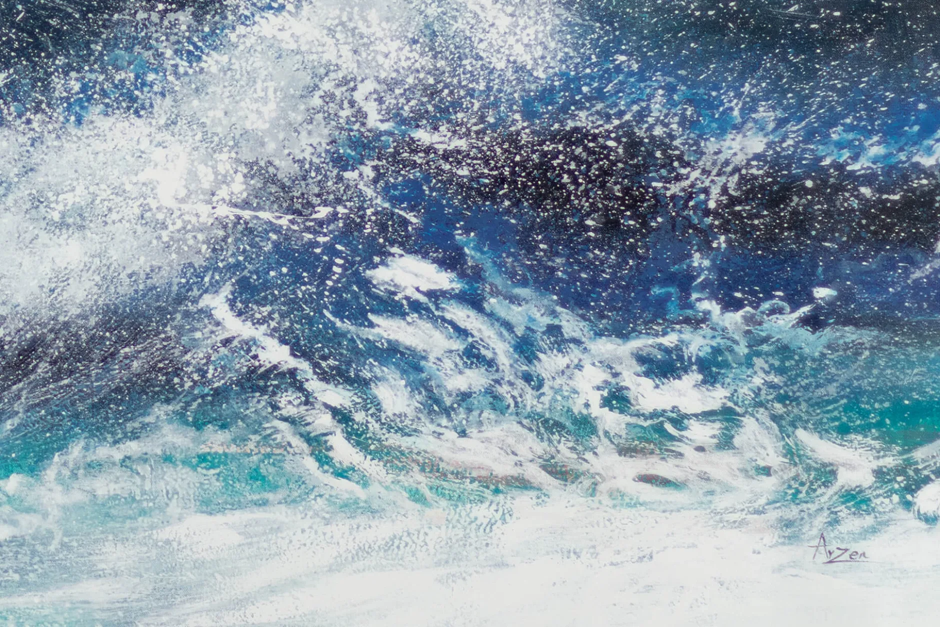XXL Gemälde 'The Ocean Waves at Me' | Handgemaltes Unikat