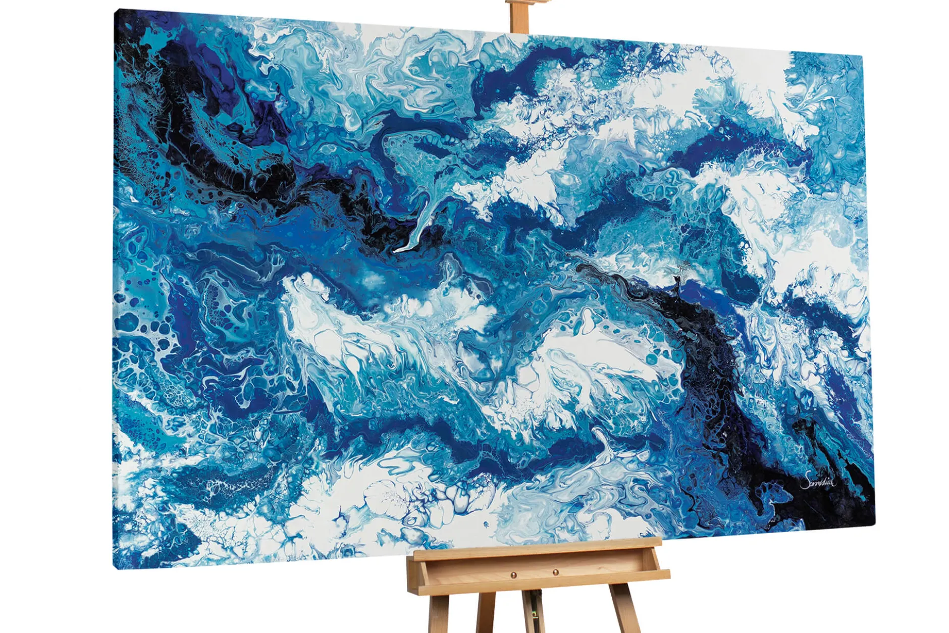 XXL Gemälde 'Wolkenlandschaft' | Handgemaltes Unikat