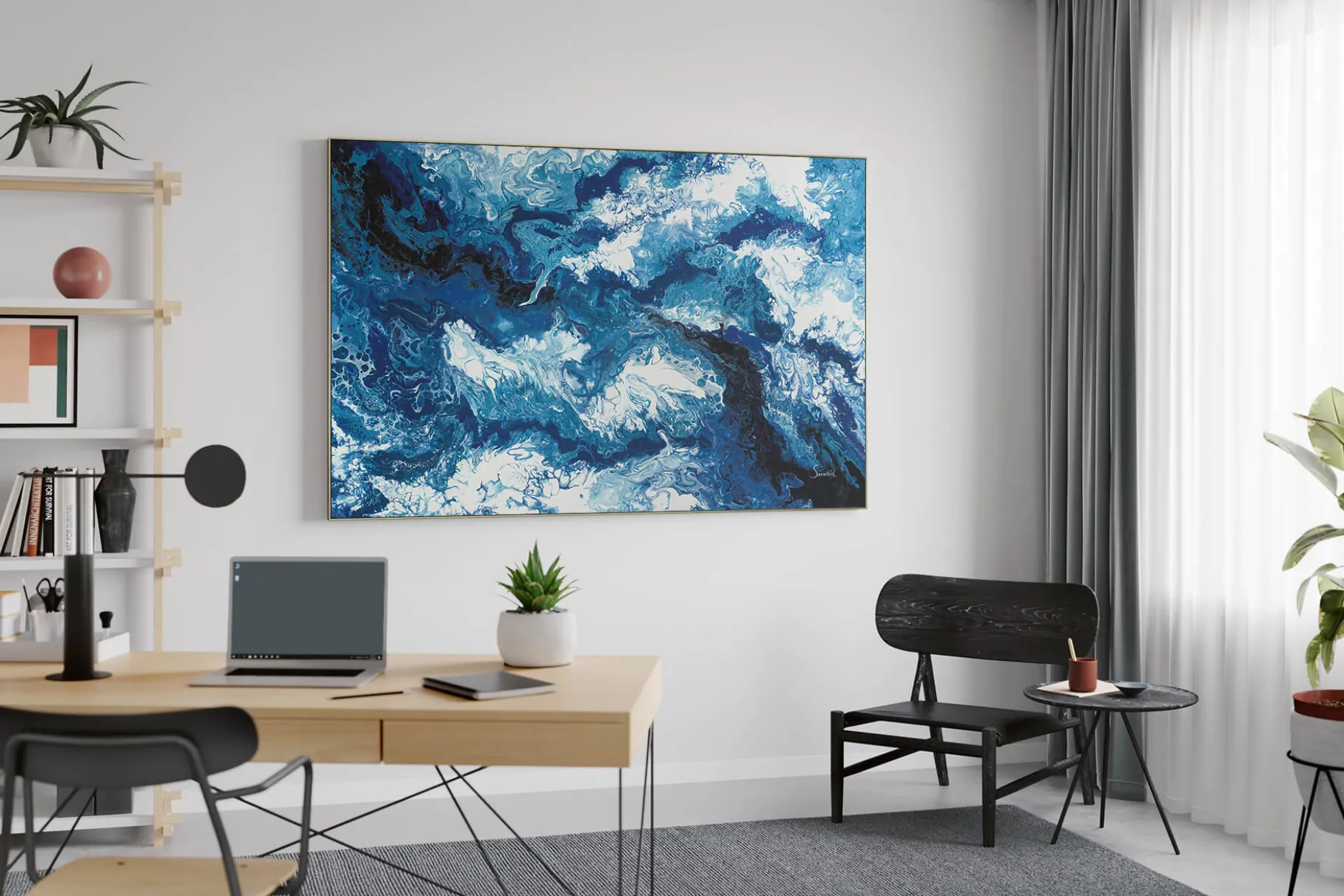 XXL Gemälde 'Wolkenlandschaft' | Handgemaltes Unikat