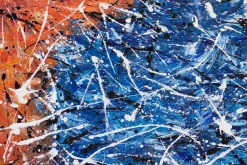 XXL Gemälde 'Zur blauen Stunde erwacht' | Handgemaltes Unikat