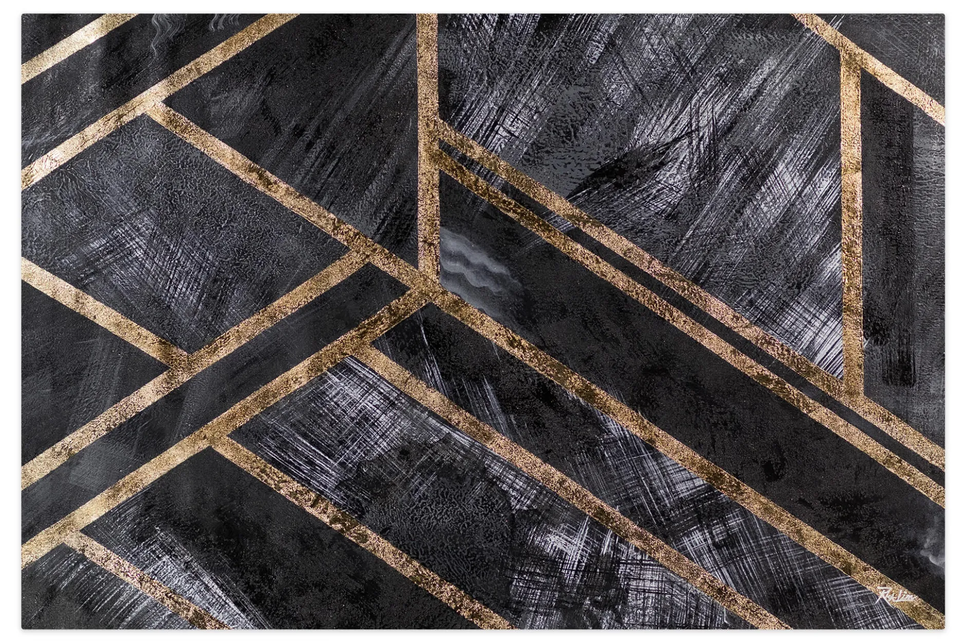 XXL Öl Gemälde 'Abstract Constellation' | Handgemaltes Unikat