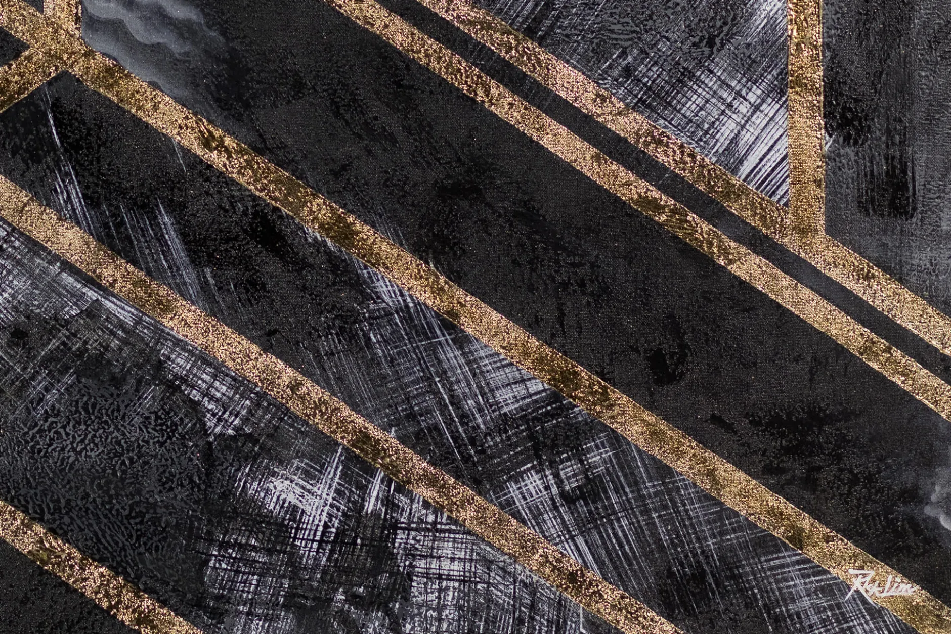 XXL Öl Gemälde 'Abstract Constellation' | Handgemaltes Unikat