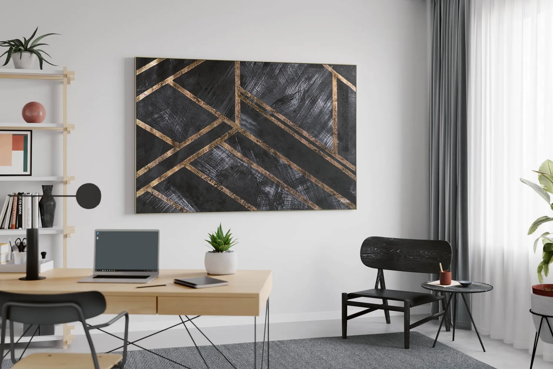 XXL Öl Gemälde 'Abstract Constellation' | Handgemaltes Unikat