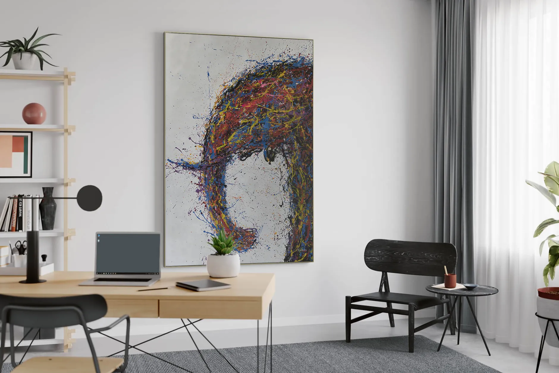 XXL Öl Gemälde 'Abstract Elephant' | Handgemaltes Unikat