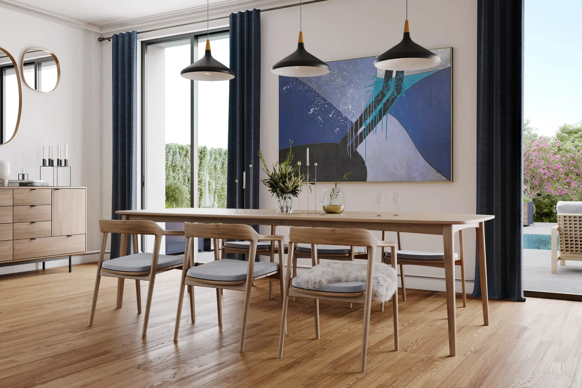 XXL Öl Gemälde 'Abstract Paths' | Handgemaltes Unikat
