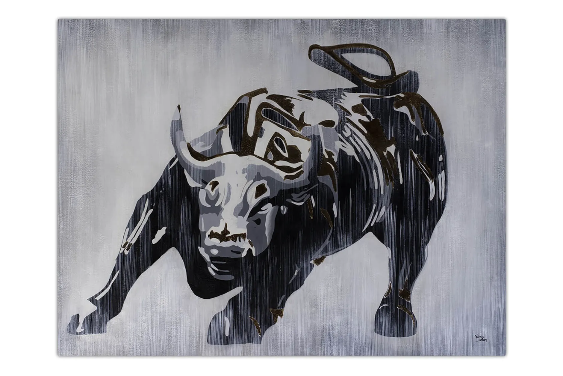 XXL Öl Gemälde 'A Bull's Energy' | Handgemaltes Unikat