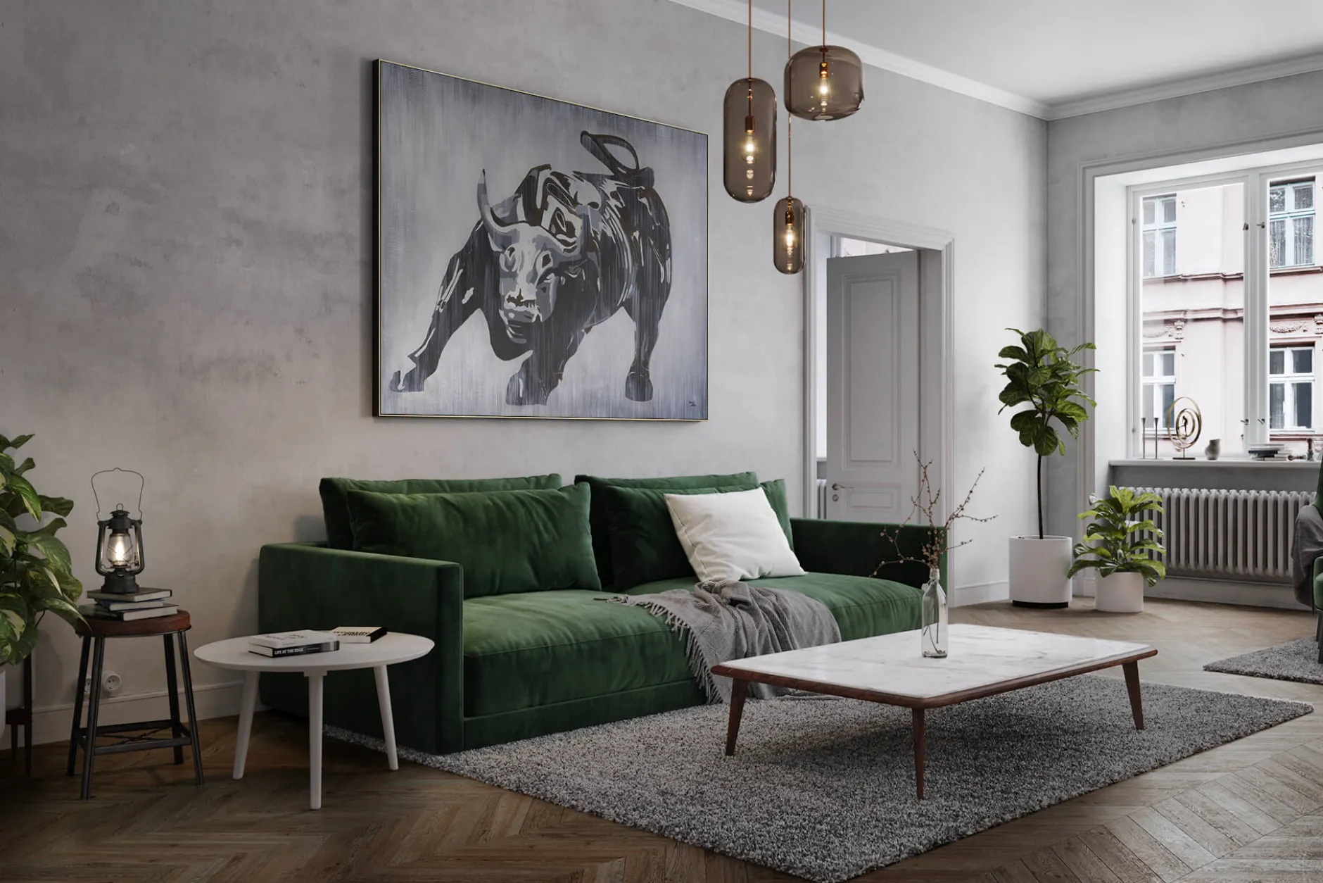 XXL Öl Gemälde 'A Bull's Energy' | Handgemaltes Unikat
