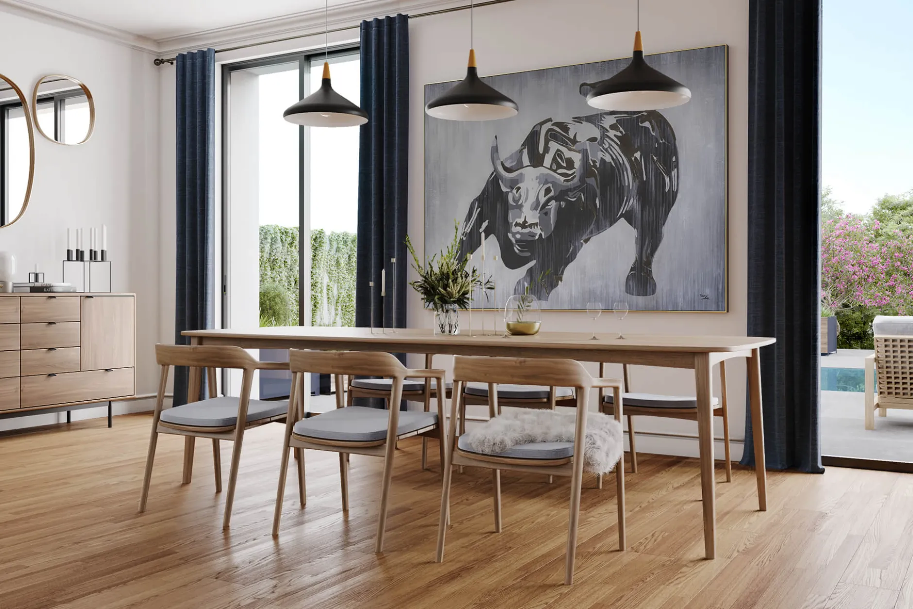 XXL Öl Gemälde 'A Bull's Energy' | Handgemaltes Unikat