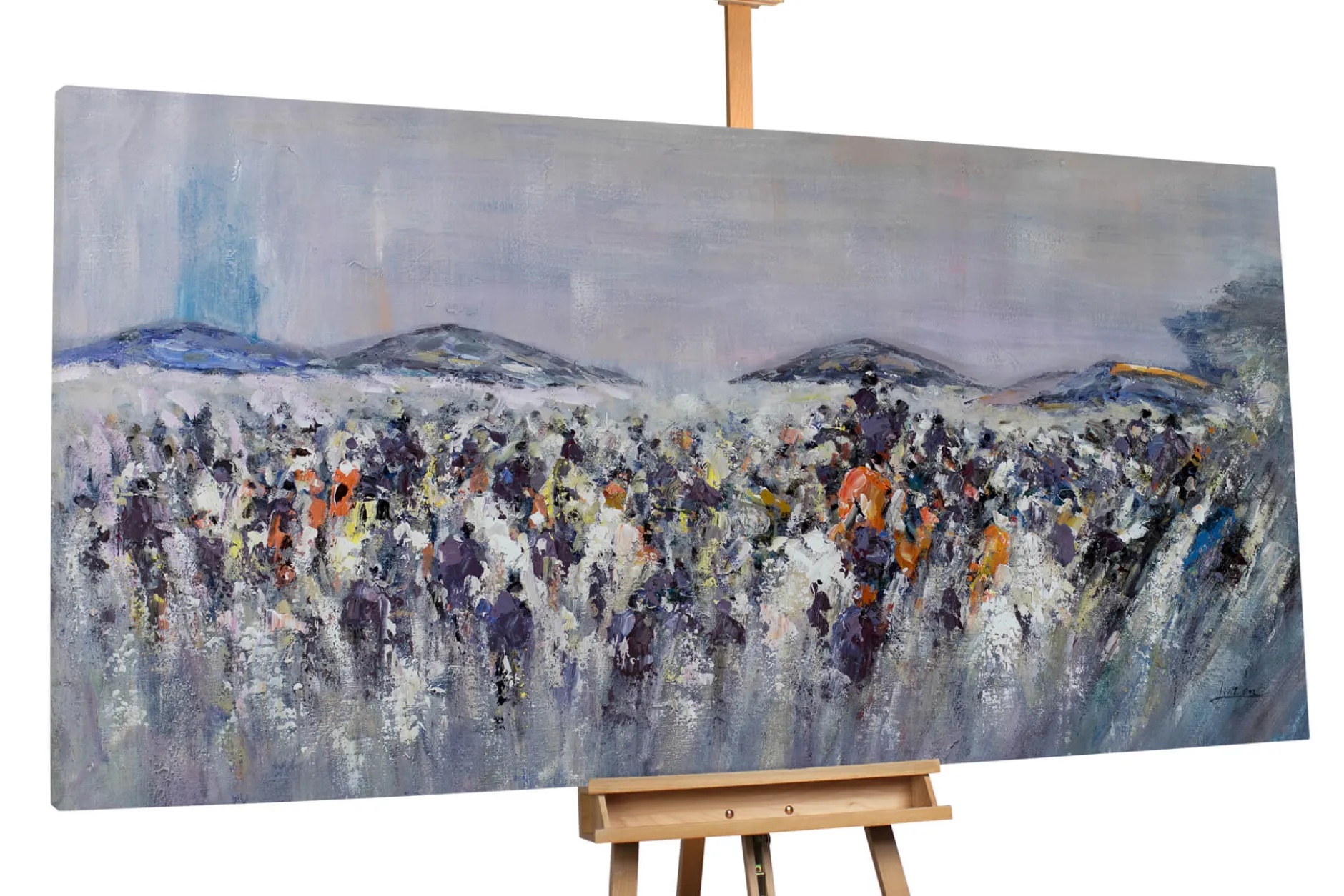 XXL Öl Gemälde 'Alpine Landscape' | Handgemaltes Unikat