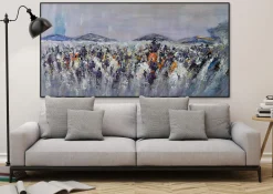 XXL Öl Gemälde 'Alpine Landscape' | Handgemaltes Unikat