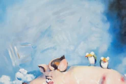 XXL Öl Gemälde 'A Pig's Life' | Handgemaltes Unikat