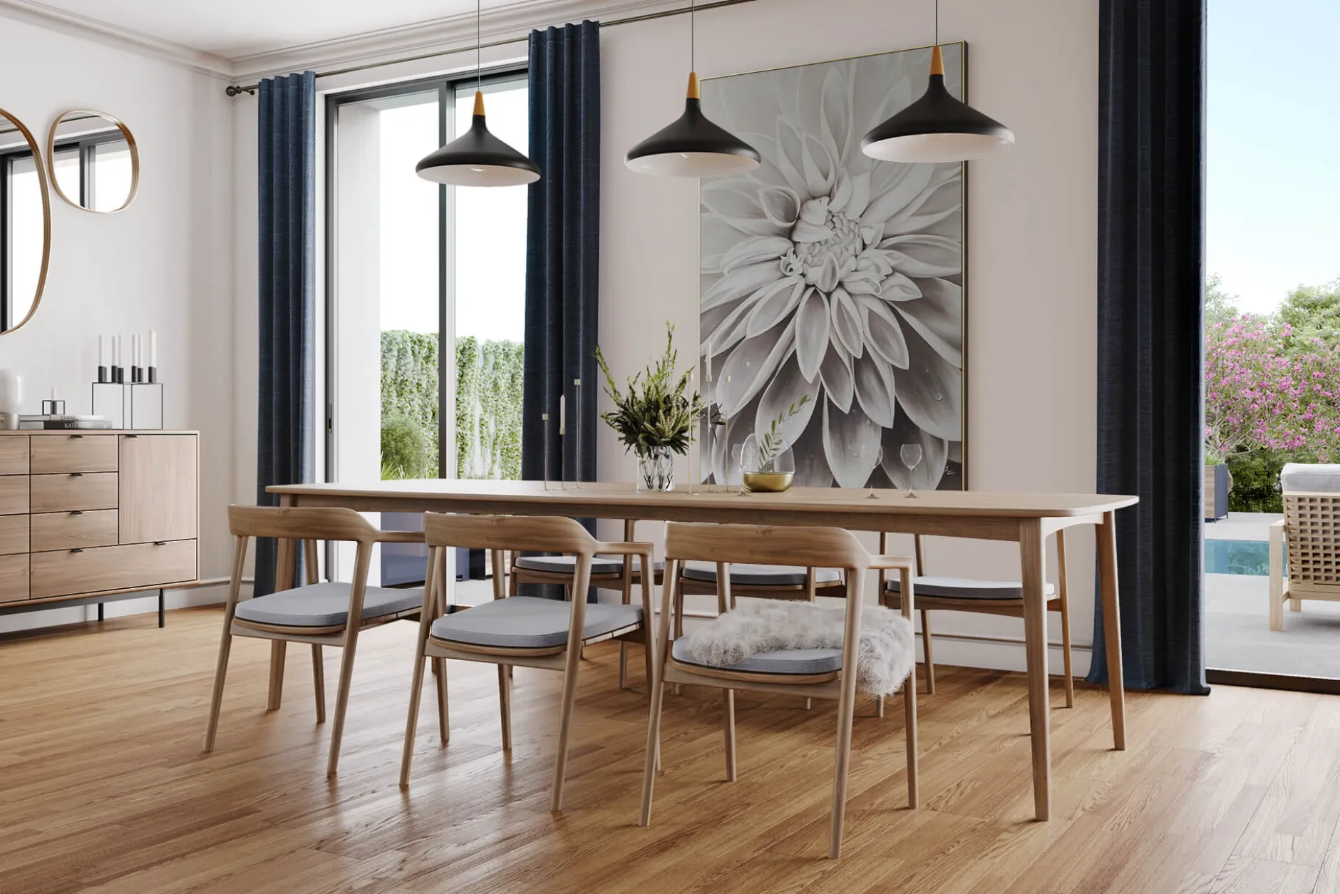 XXL Öl Gemälde 'April Magnolia' | Handgemaltes Unikat
