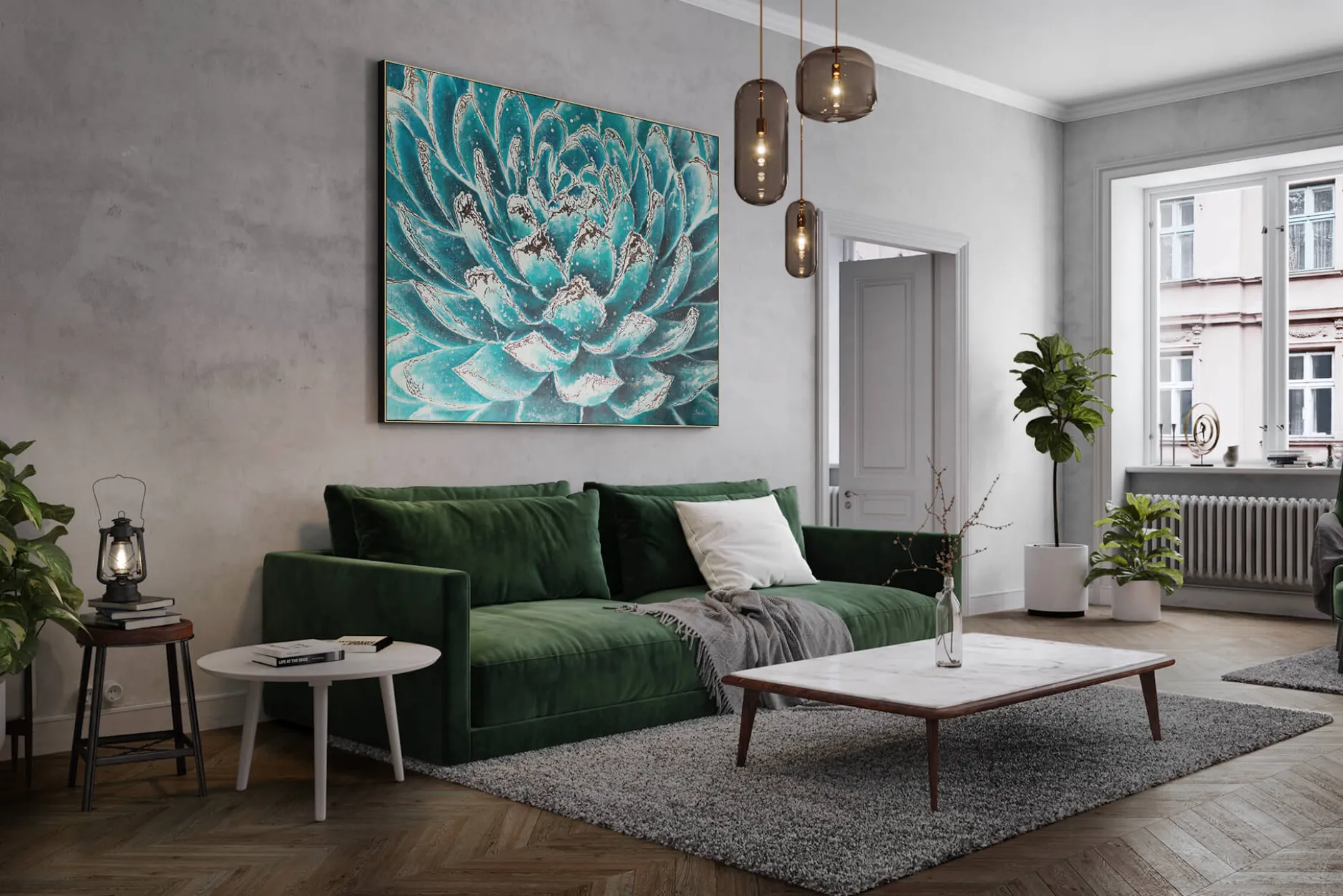 XXL Öl Gemälde 'Artichoke Dreams' | Handgemaltes Unikat
