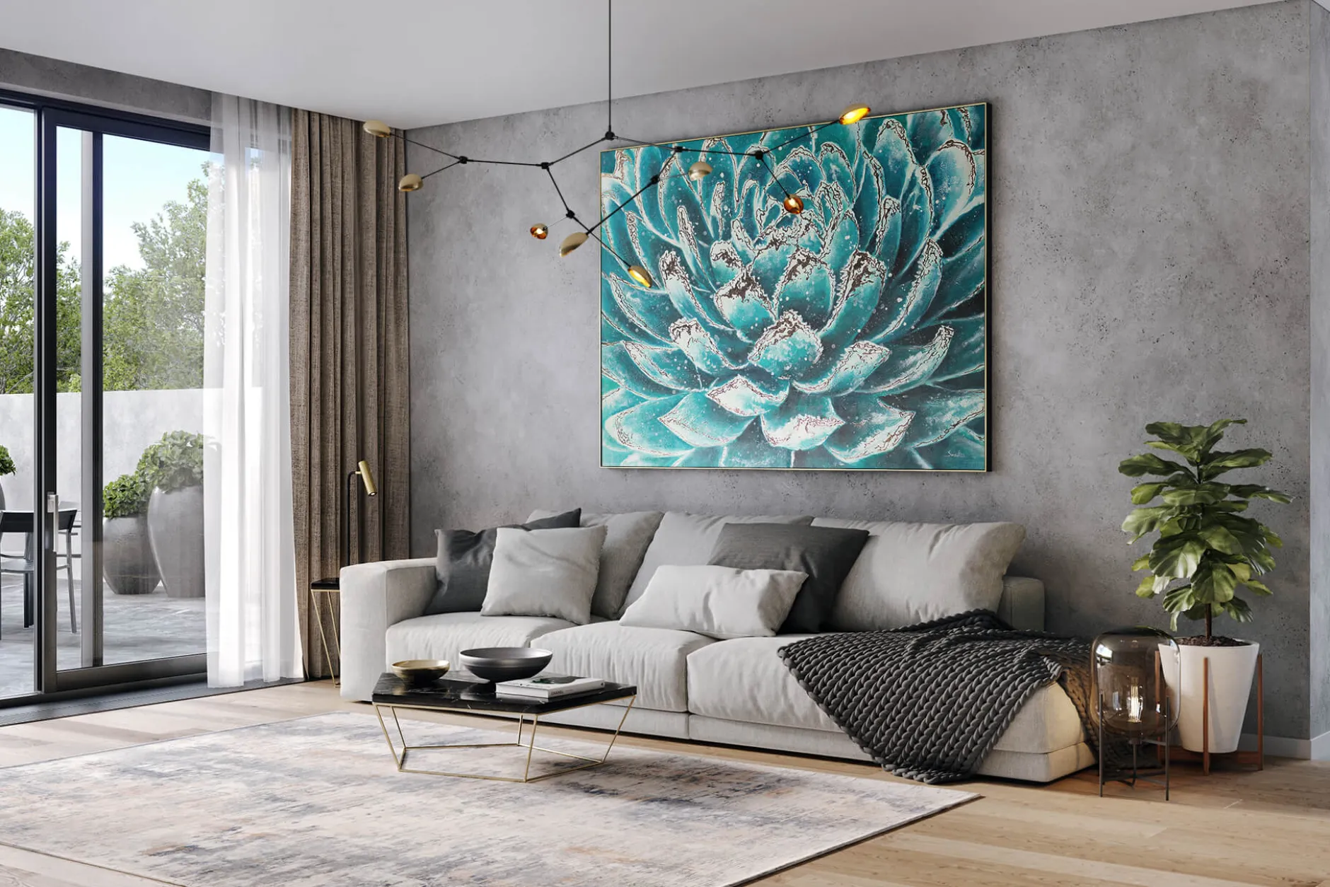 XXL Öl Gemälde 'Artichoke Dreams' | Handgemaltes Unikat