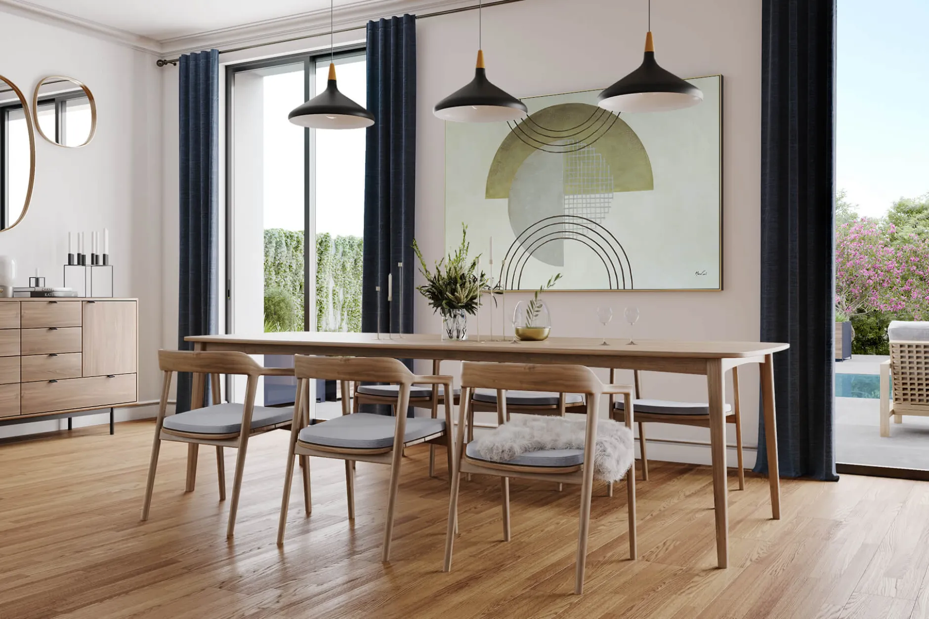 XXL Öl Gemälde 'Art Nouveau 2.0' | Handgemaltes Unikat