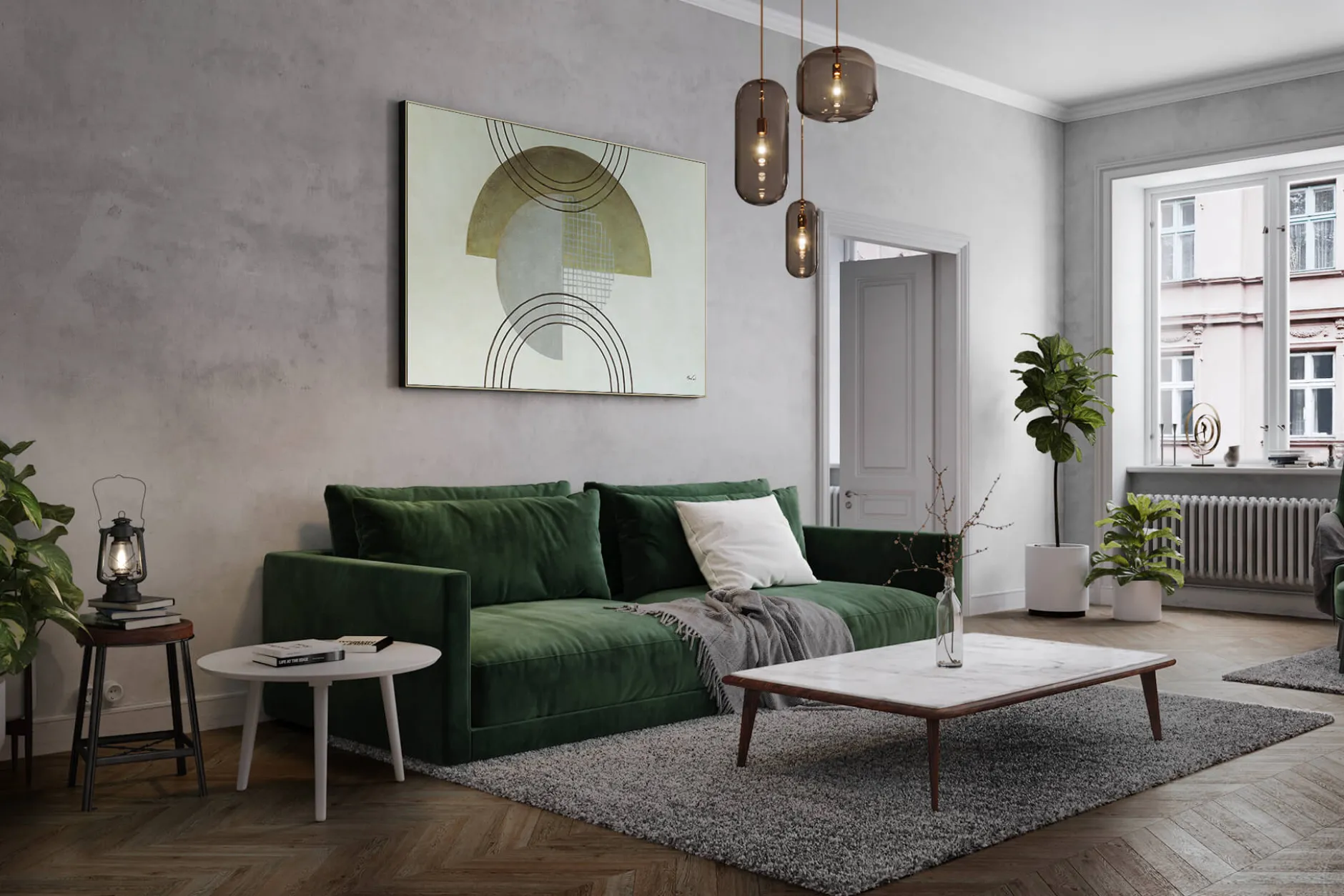 XXL Öl Gemälde 'Art Nouveau 2.0' | Handgemaltes Unikat