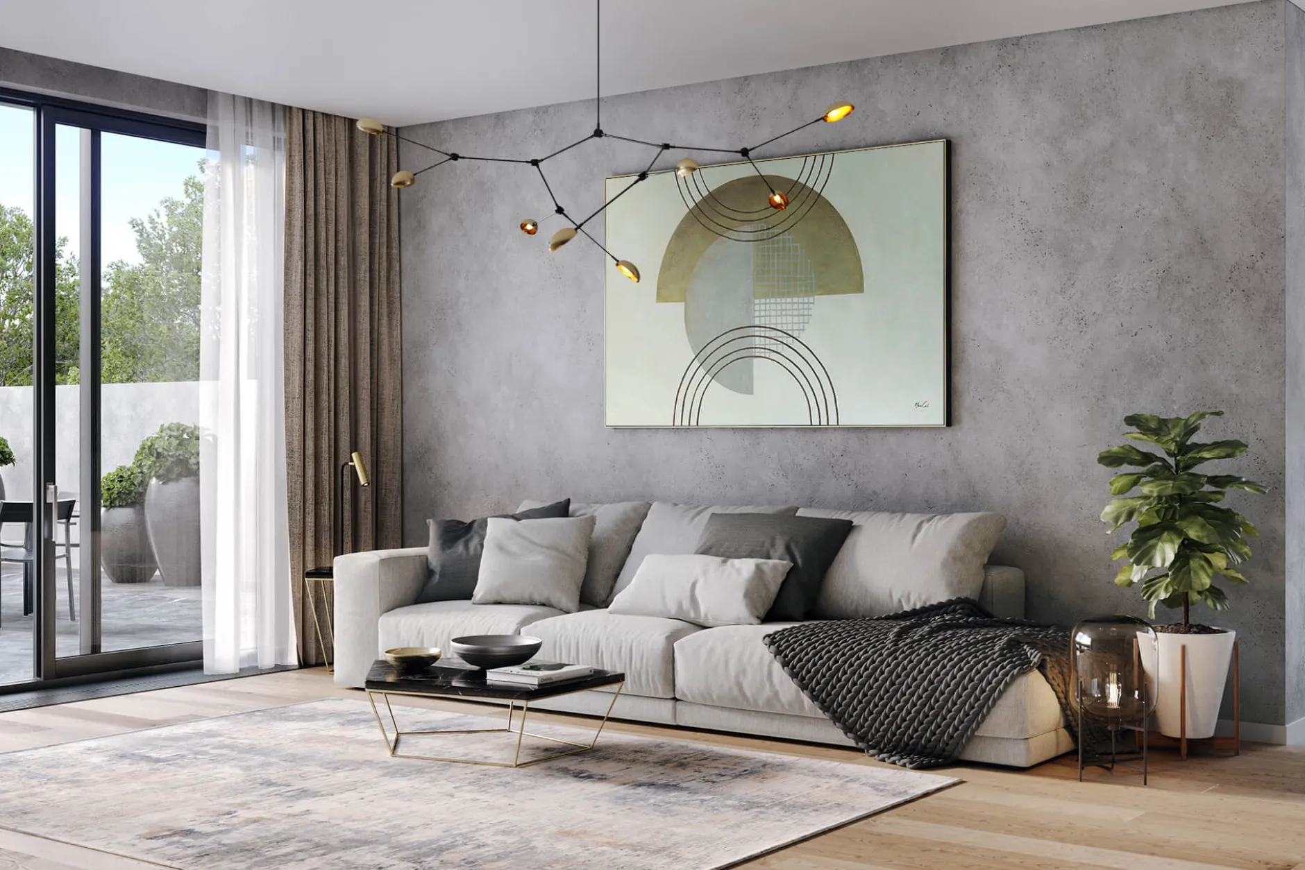 XXL Öl Gemälde 'Art Nouveau 2.0' | Handgemaltes Unikat