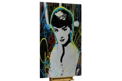 XXL Öl Gemälde 'Audrey Hepburn 2.0' | Handgemaltes Unikat
