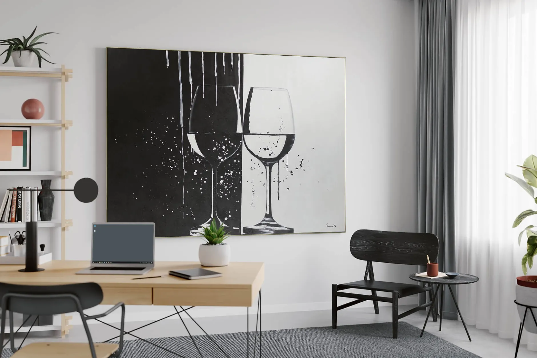 XXL Öl Gemälde 'Auf ein Glas' | Handgemaltes Unikat