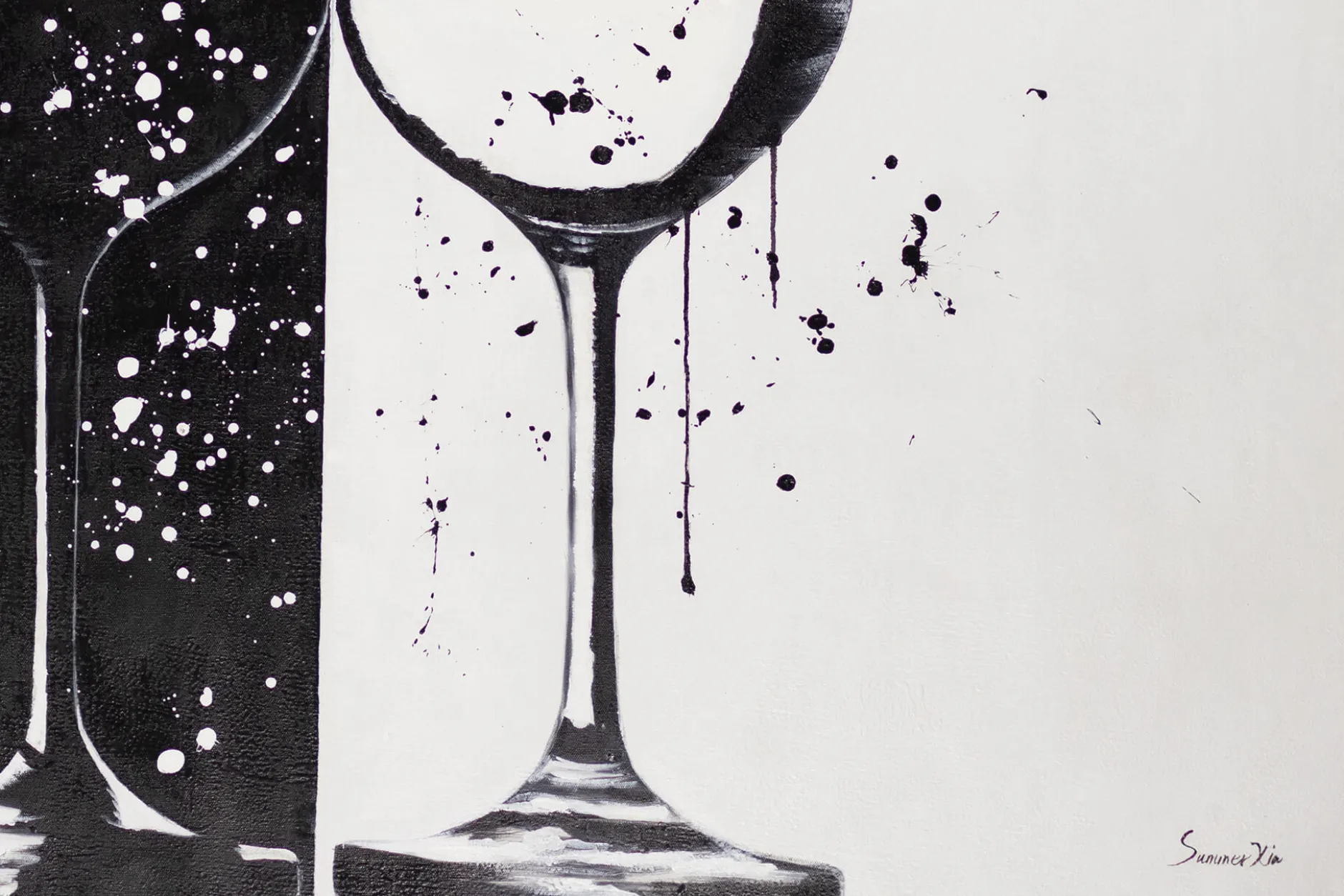 XXL Öl Gemälde 'Auf ein Glas' | Handgemaltes Unikat