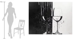 XXL Öl Gemälde 'Auf ein Glas' | Handgemaltes Unikat