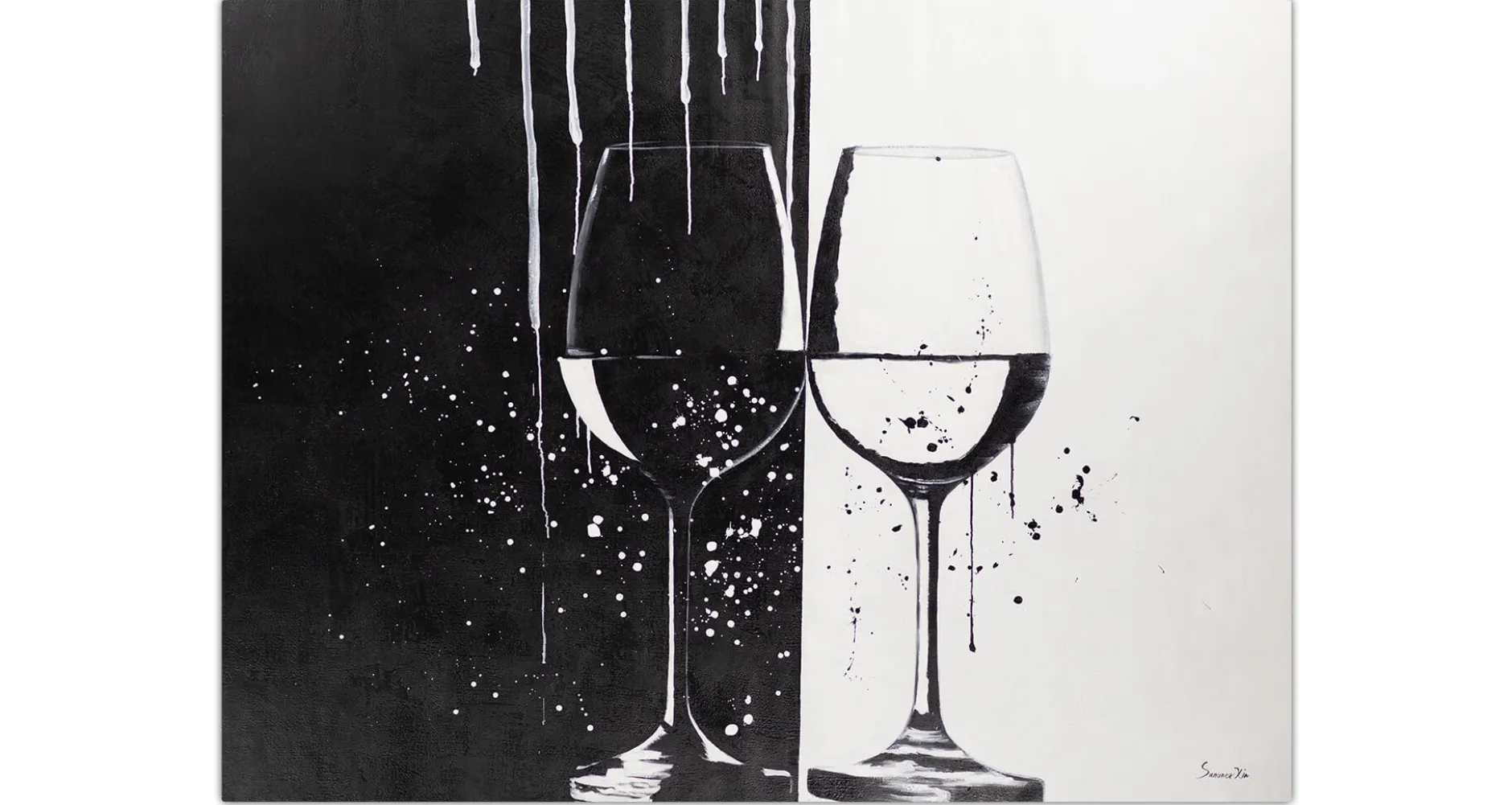 XXL Öl Gemälde 'Auf ein Glas' | Handgemaltes Unikat