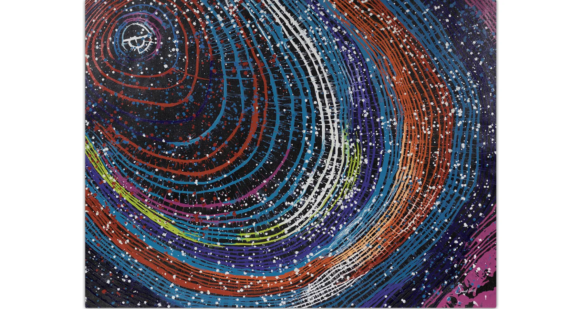 XXL Öl Gemälde 'Auge des Universums' | Handgemaltes Unikat