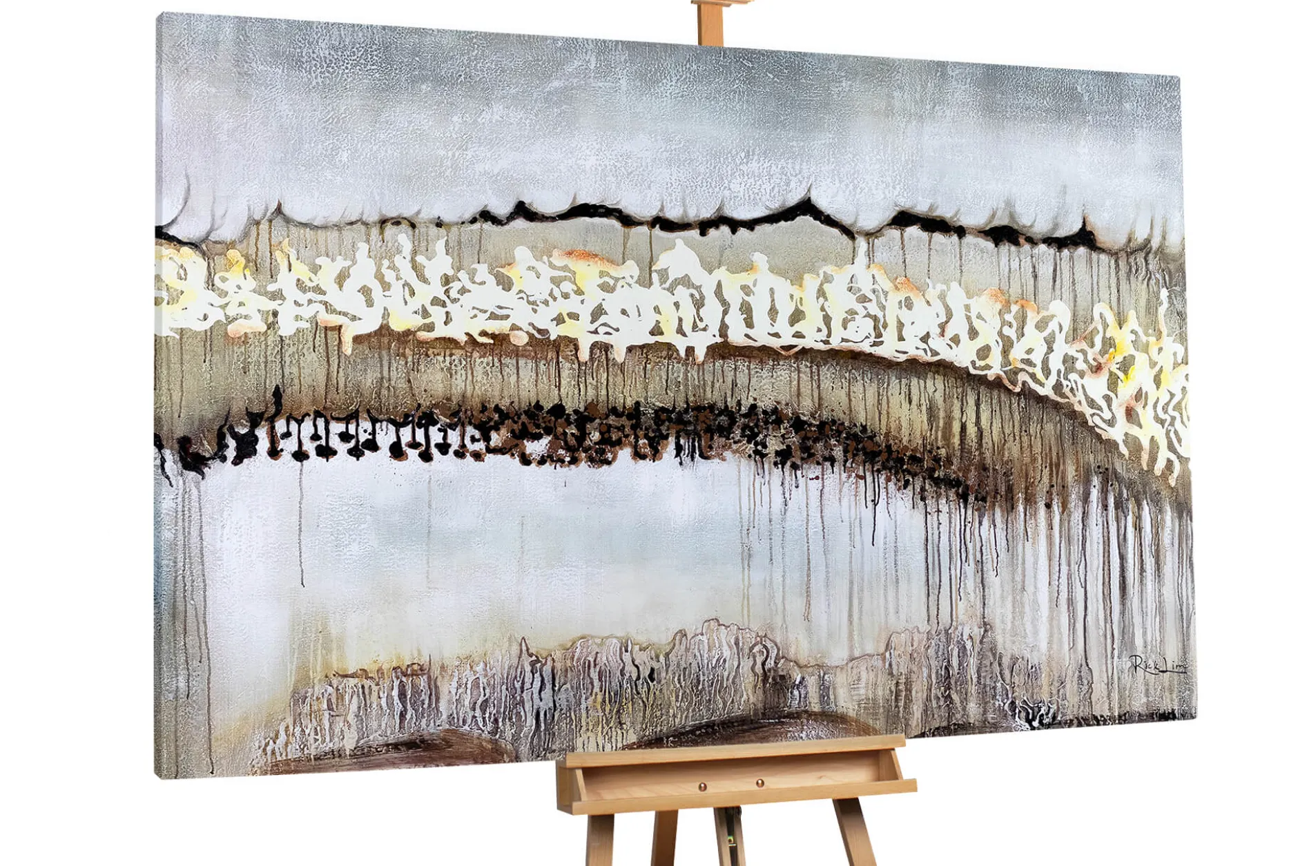 XXL Öl Gemälde 'Autumnal Marsh' | Handgemaltes Unikat