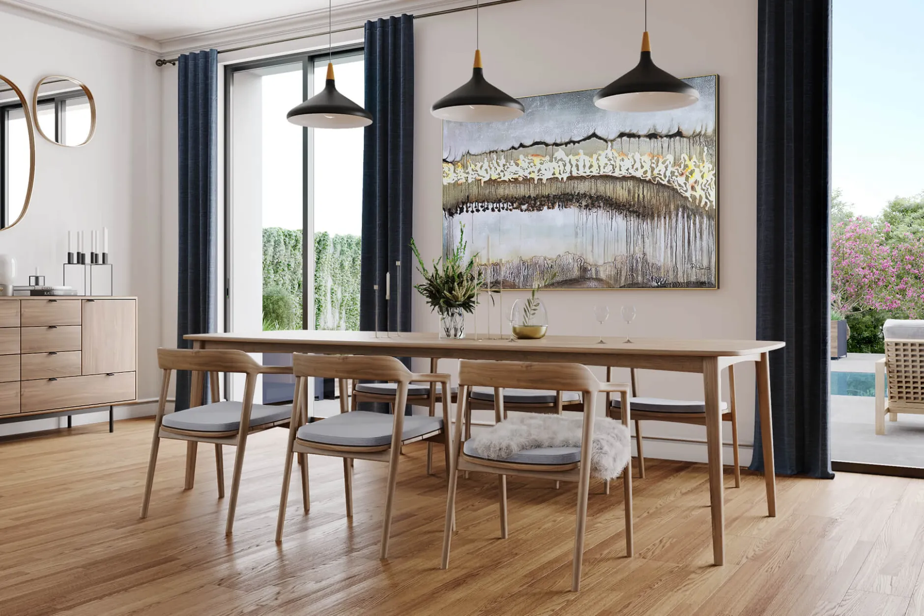 XXL Öl Gemälde 'Autumnal Marsh' | Handgemaltes Unikat
